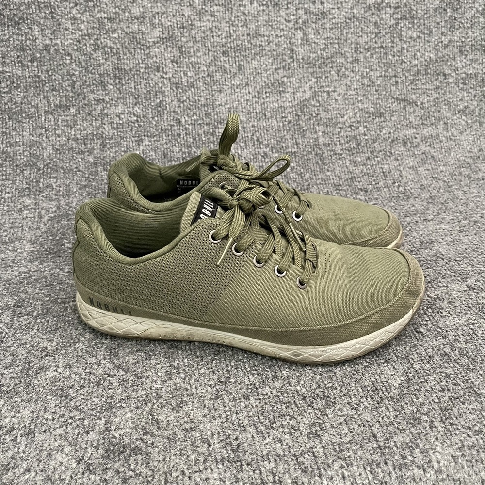 Nobull Army Canvas Trainer Shoes Men's Sz 9 Green Athletic Crossfit Gym Lace Up